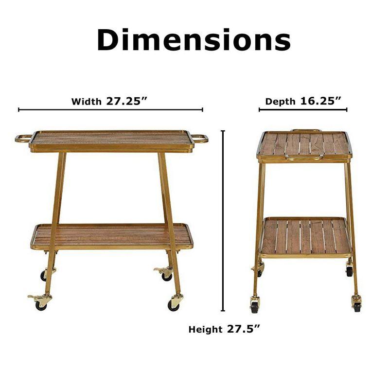 Adore Decor Felix 2-Tier Bar Cart