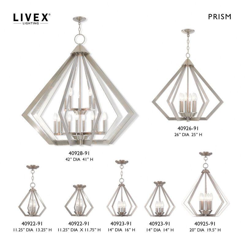 Livex Lighting Prism 5 - Light Chandelier in  Brushed Nickel