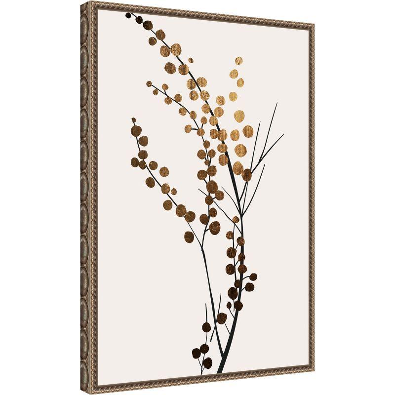 Amanti Art Golden Winter Florals by Kubistika Canvas Wall Art Print Framed 16 x 23-in.