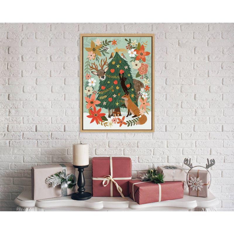 Kate & Laurel All Things Decor 18"x24" Sylvie MC 0808 Pine 2 Framed Canvas: Mia Charro Art, Nature Scene