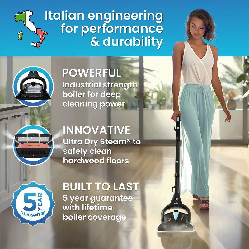 Euroflex Vapour Pro 20-Piece Steam Mop with Built-In Multipurpose Portable Steam Cleaner (M4S)