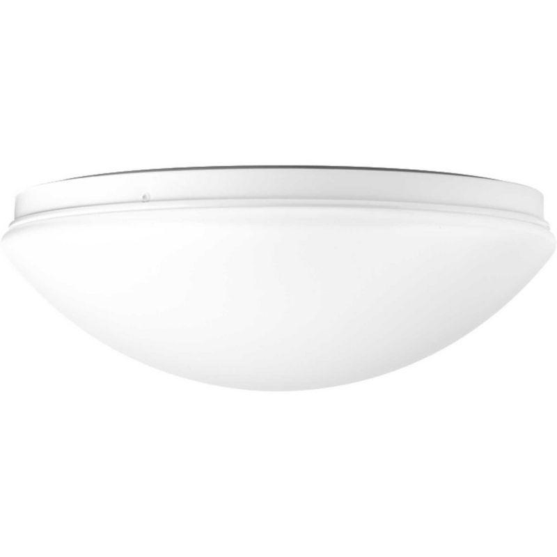 Progress Lighting, Drums and Clouds, 1-Light LED Flush Mount, White Acrylic, Contoured Shade