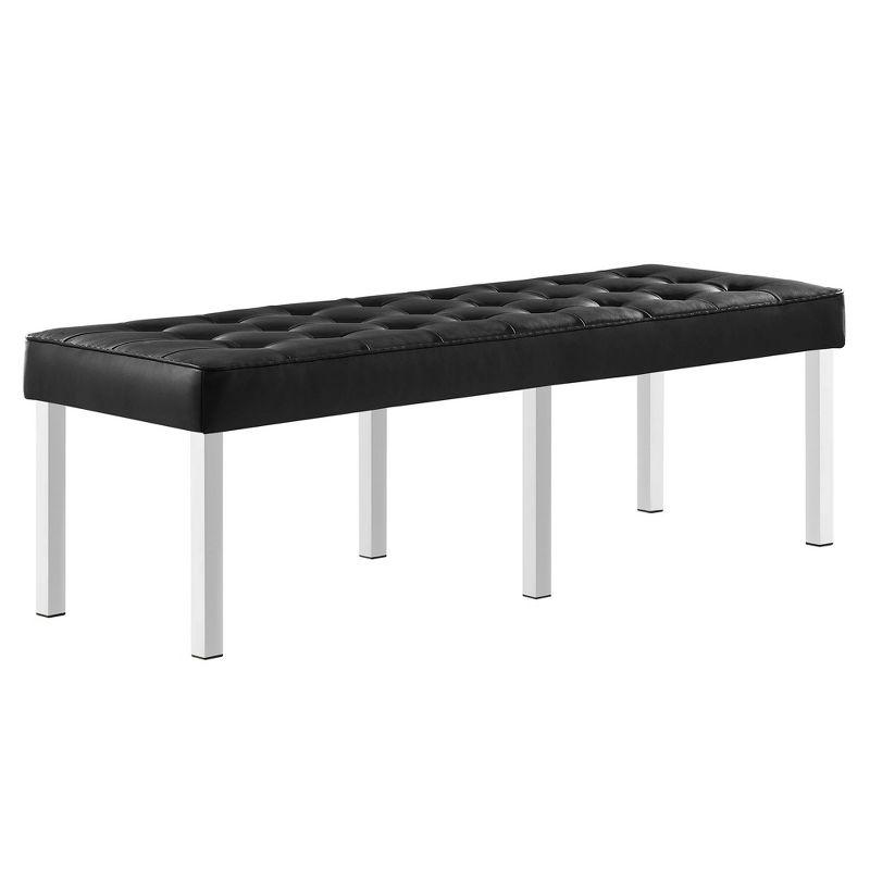 Modway Loft Tufted Vegan Leather Bench by Modway
