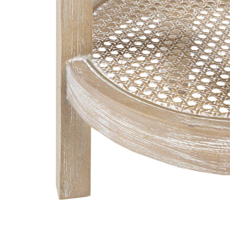 Martha Stewart Martha Stewart Harley  Round End Table with Cane Detail