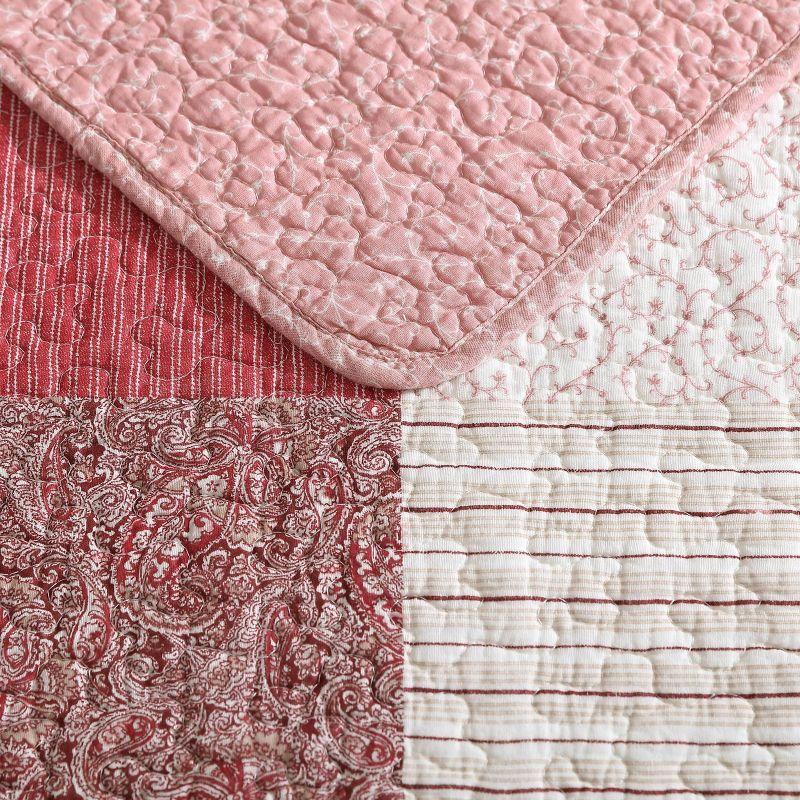 Laura Ashley Celina Patchwork Cotton Reversible Quilt Set