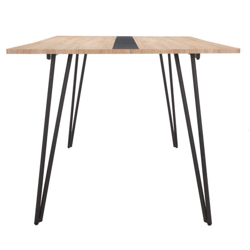 Alarick Dining Table - Natural/Black - Safavieh