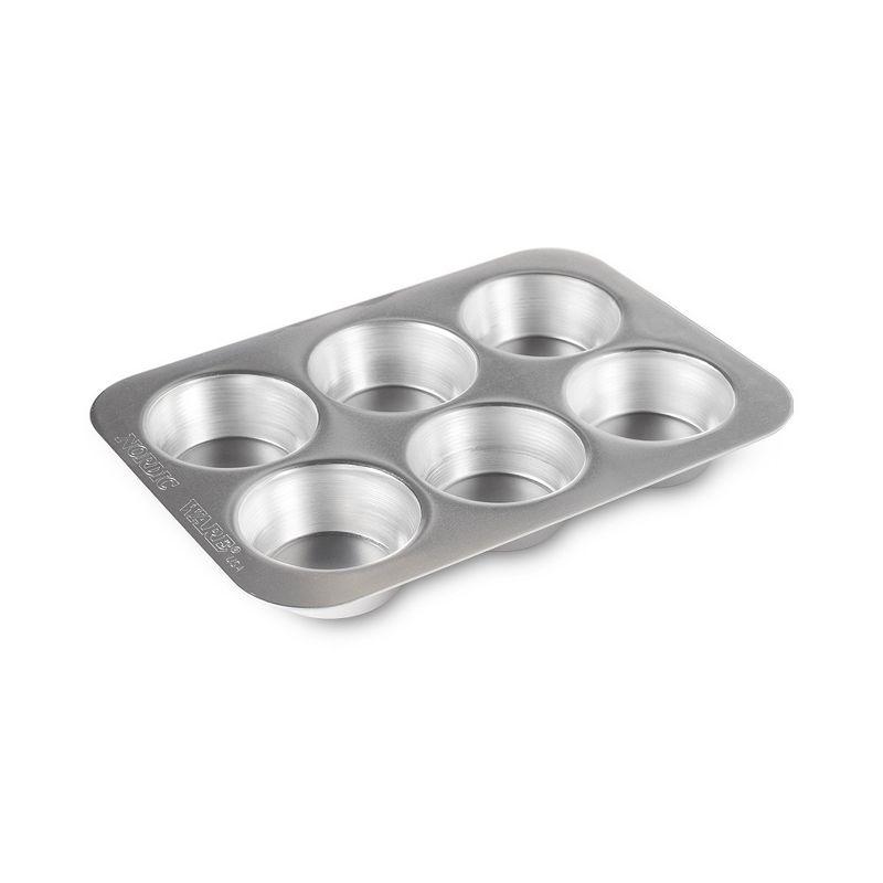 Nordic Ware 6-Cup Silver Non-Stick Round Muffin Pan