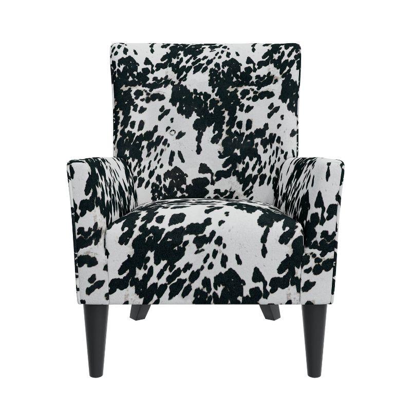 Handy Living Dakotah Flared Cow Print Armchair