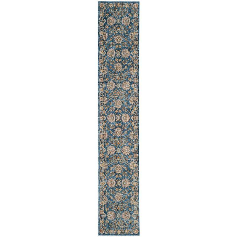 Vintage Persian VTP469 Power Loomed Indoor Runner Rug - Turquoise/Multi - 2'2"x12' - Safavieh