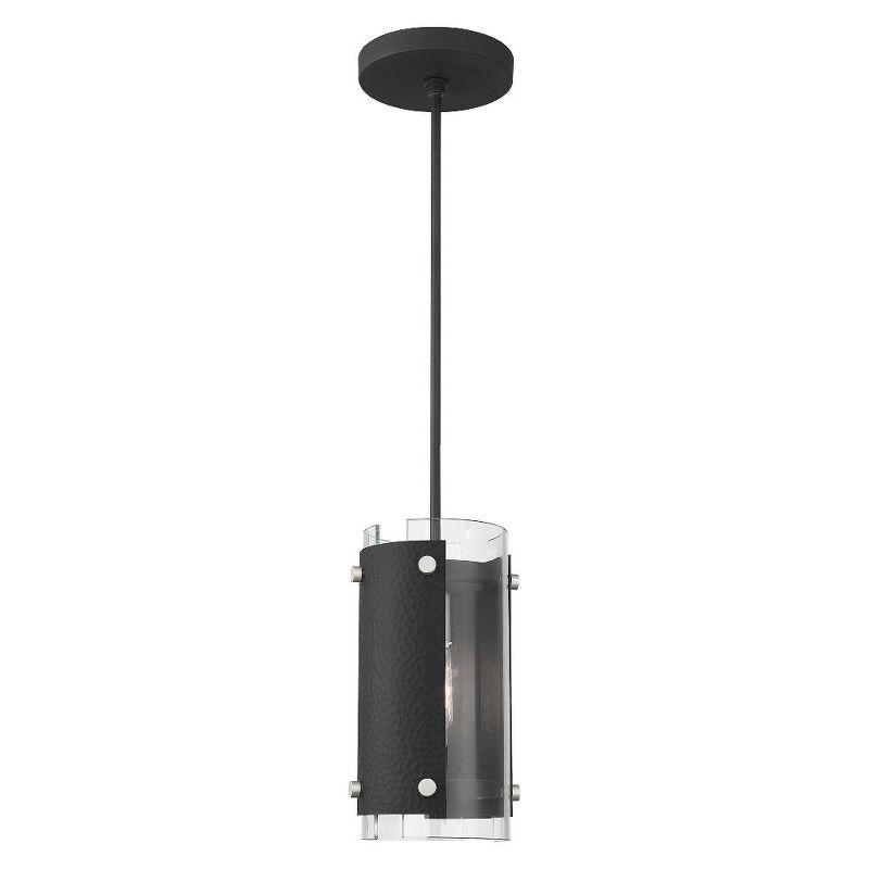 Barcelona Black and Brushed Nickel Mini Pendant Light