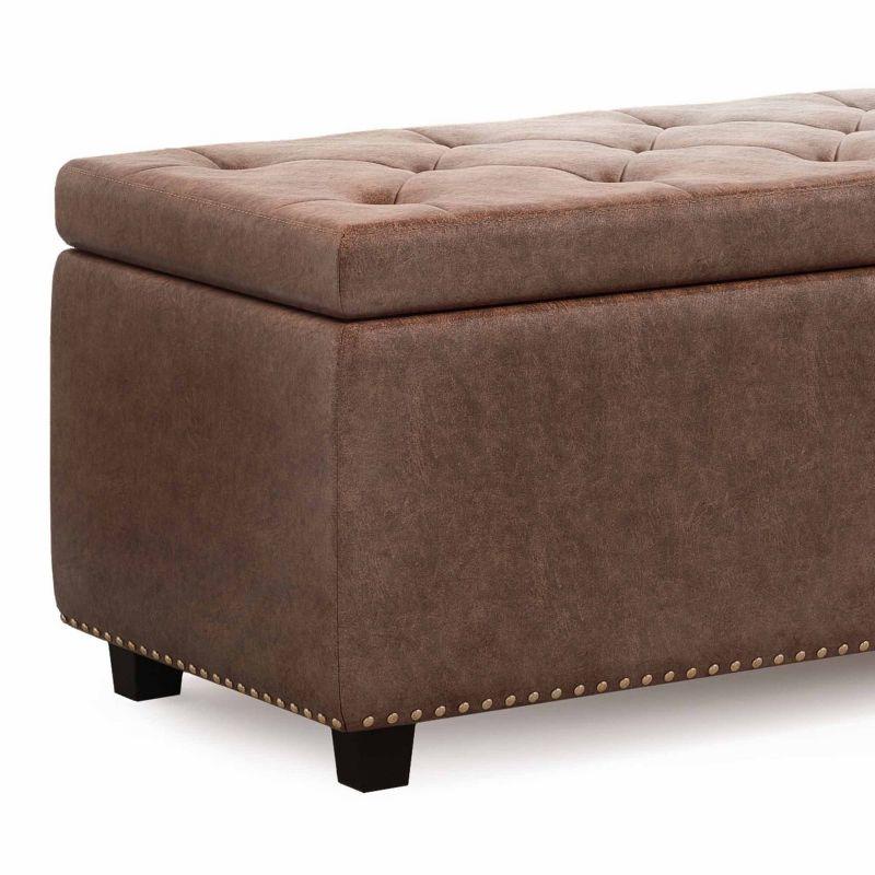 Simplihome Large Storage Ottoman Bench, Hamilton