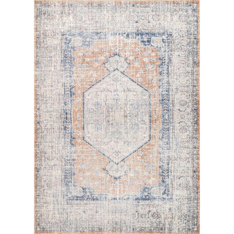 Nuloom Jacquie Machine Washable Vintage Floral Area Rug