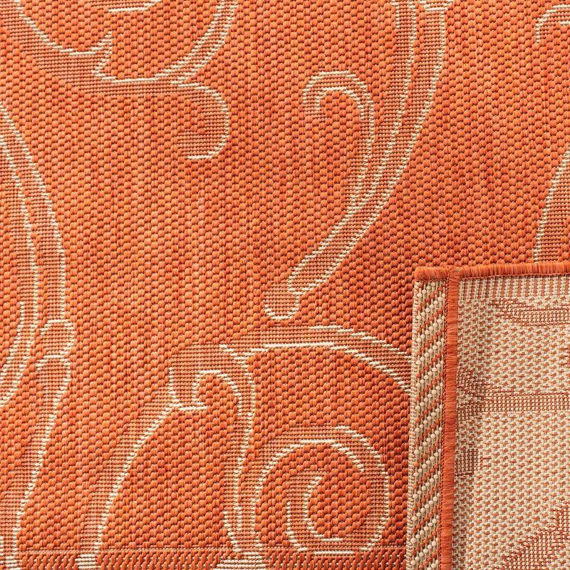 Courtyard CY2665 Power Loomed Indoor and Outdoor Area Rug - Terracotta/Natural - 4'x5'7" - Safavieh
