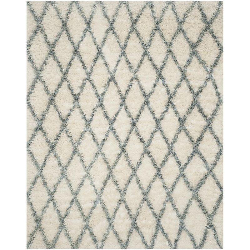 Kenya Hand Knotted 80% Wool, 20% Cotton Geometric Rug