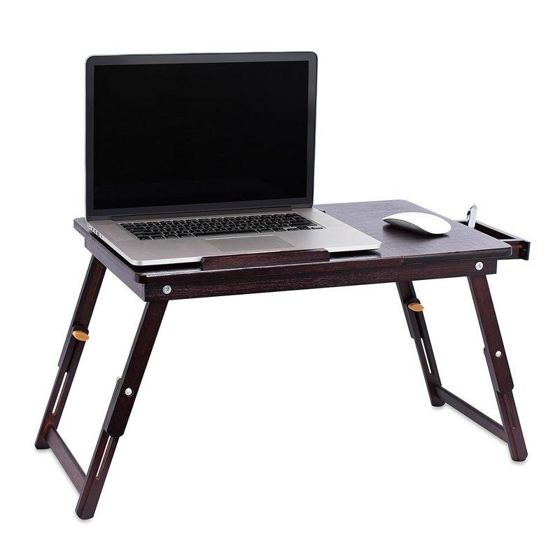 BirdRock Home Bamboo Laptop Lap Tray with Adjustable Legs - Walnut