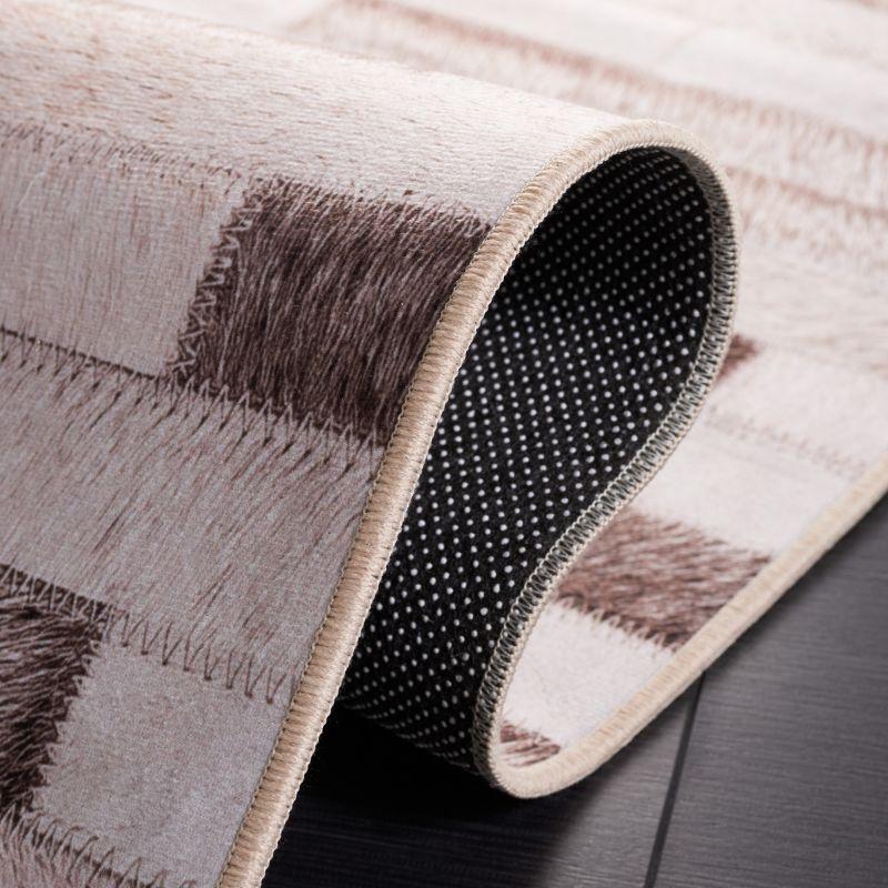 Faux Hide FAH500 Power Loomed Machine Washable Area Rug - Beige/Brown - 6'x9' - Safavieh.