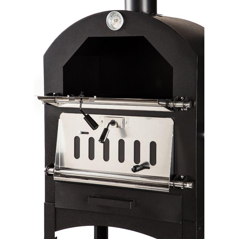 Evergreen Charcoal Grill/Oven- 25.39 x 61.42 x 19.68 Inches Outdoor Safe and Weather Resistant for Outdoor Dining and Heating