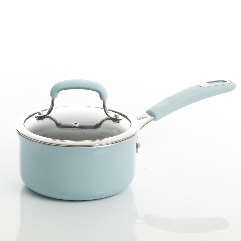 Kenmore Elite Glacier Blue Nonstick Aluminum 10-Piece Cookware Set