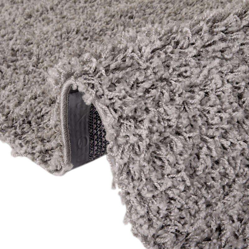 Unique Loom 2' 7 x 10' 0 Solid Shag Cloud Gray Area Rug