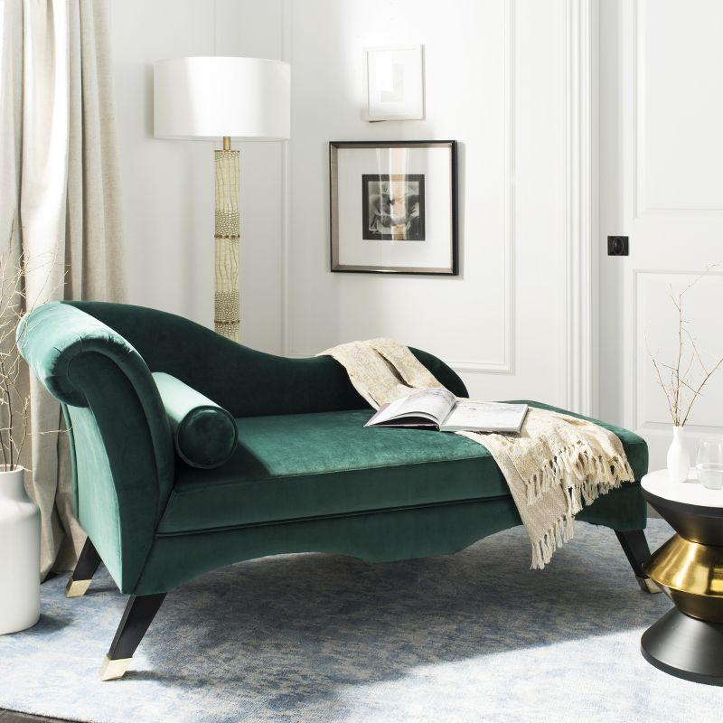 Willa Arlo™ Interiors Schumacher Velvet Chaise Lounge