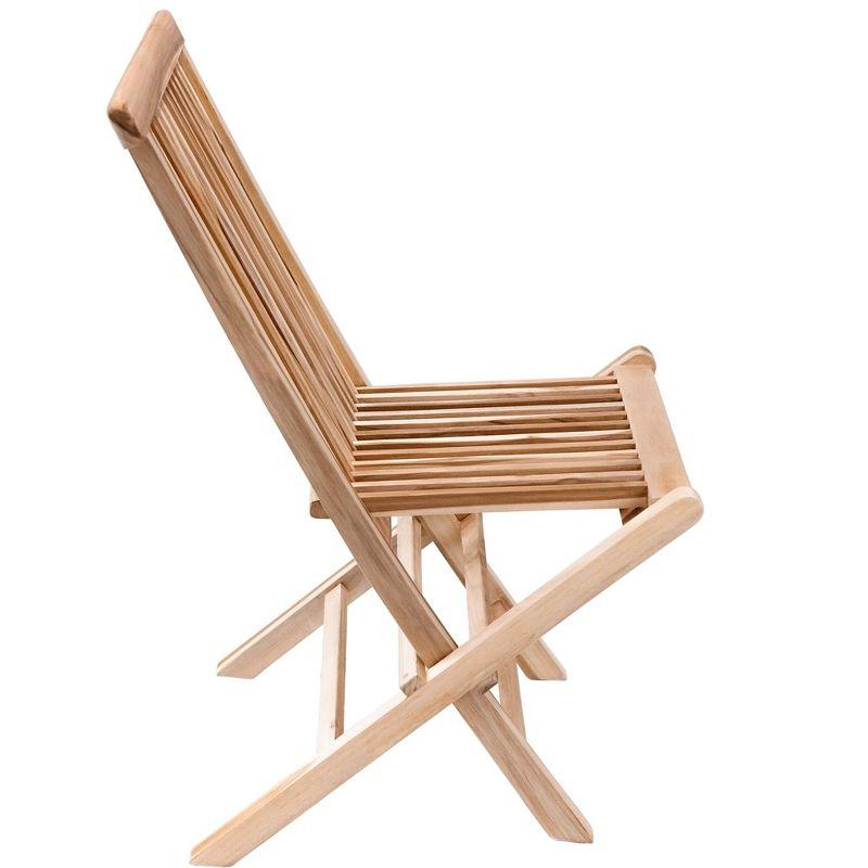 Nordic Teak Natural Outdoor Patio Folding Chair