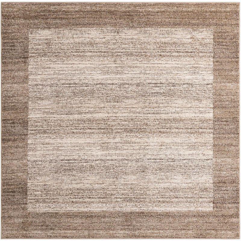 Unique Loom Abigail Del Mar Area Rug , 8'x8' Square ,Beige