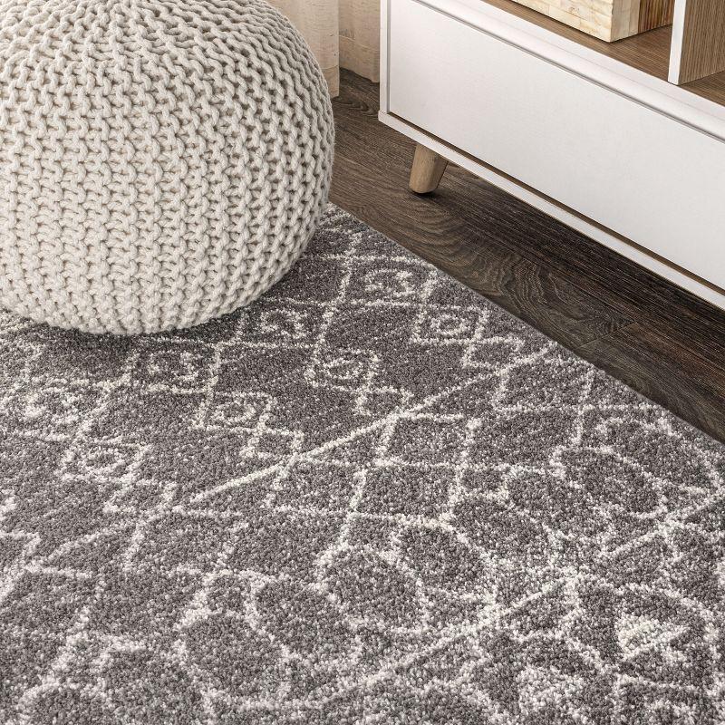 3'x5' Izil Moroccan Beni Souk Area Rug, Gray/Cream - JONATHAN Y