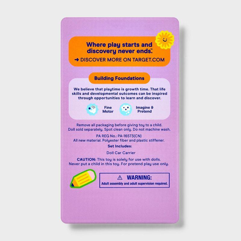 Pink Dot Bear Doll Car Carrier for 14" - 16" Dolls - Gigglescape™