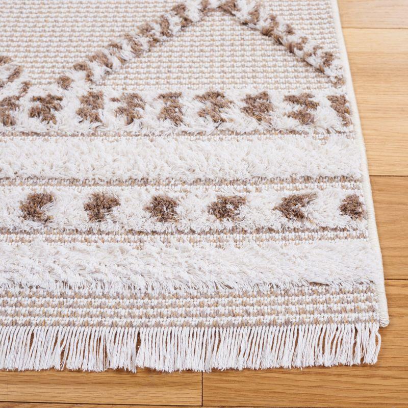 Augustine Ivory & Beige Boho-Mod 4'x6' Synthetic Area Rug