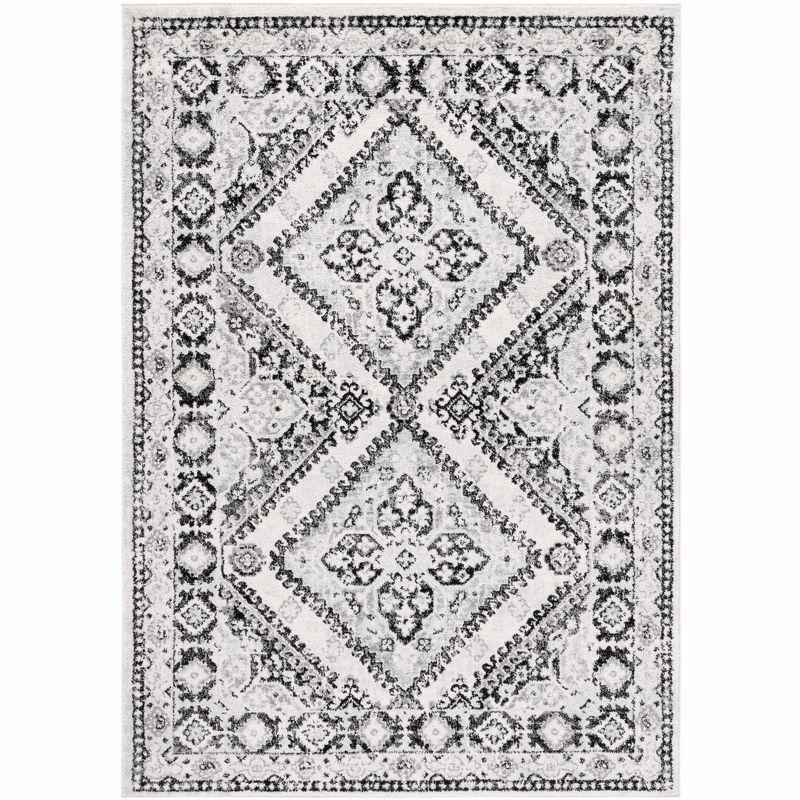 Tulum TUL280 Power Loomed Area Rug - Ivory/Black - 5'3"x7'6" - Safavieh.