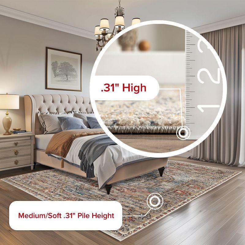 Nuloom Marley Medallion 7x9 Indoor Area Rug for Living Room Bedroom Dining Room Kitchen, Beige/Ivory