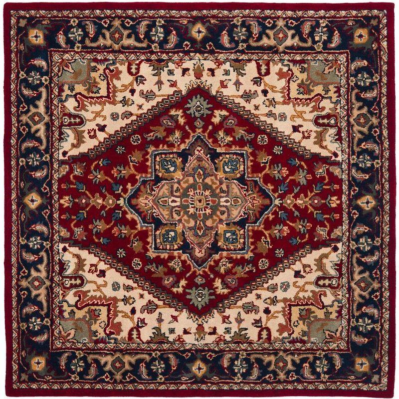 Heritage HG625 Handmade Area Rug - 6'x6' - Red - Safavieh