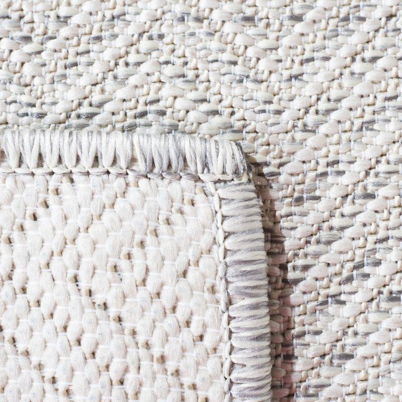 Hampton HTN233 Power Loomed Indoor/Outdoor Area Rug - Ivory/Multi - 6'5"x6'5" - Safavieh..