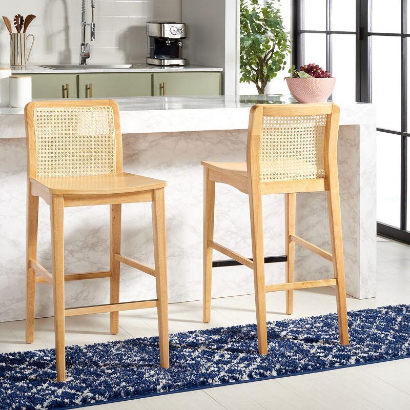 Benicio Rattan Bar Stool (Set Of 2)  - Safavieh