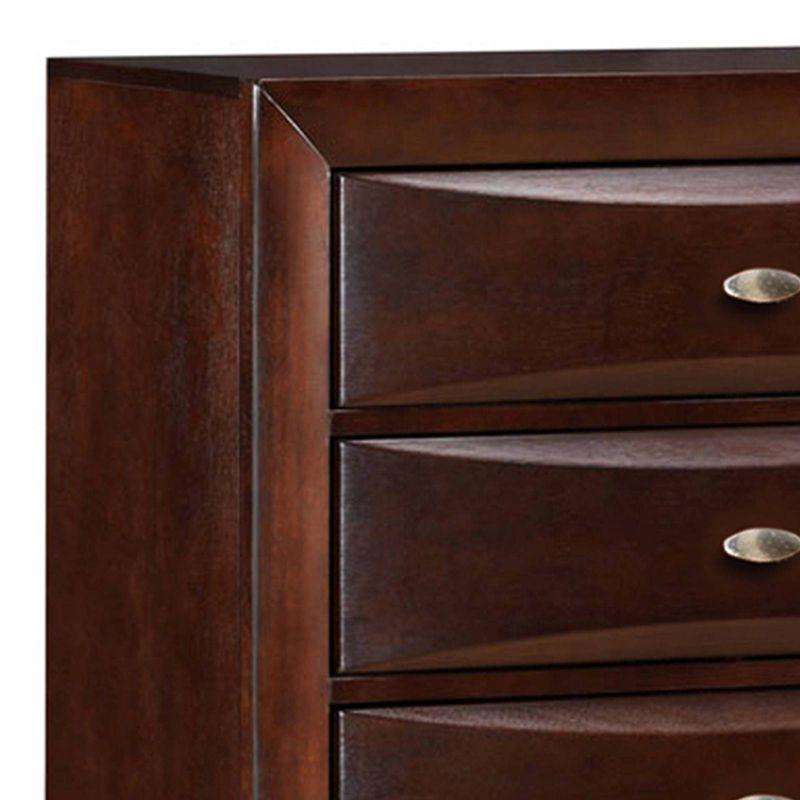 Espresso Solid Wood Chest with Dovetail Drawers