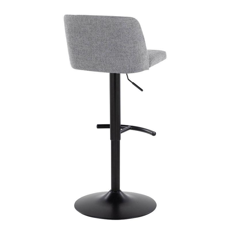 Swivel Upholstered Adjustable Height Counter Stool with Metal Frame