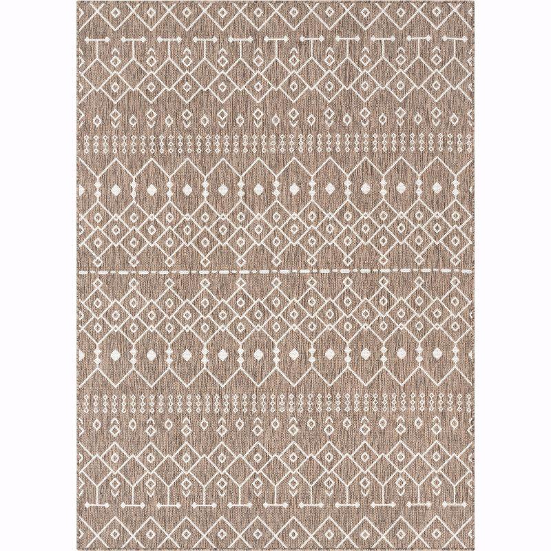 Marshanna Nord Trellis Brown/Taupe Indoor/Outdoor Flat-Weave Area Rug