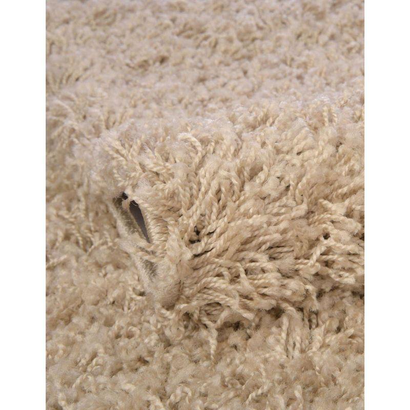 Unique Loom 8' 0 x 10' 0 Oval Solid Shag Taupe Area Rug