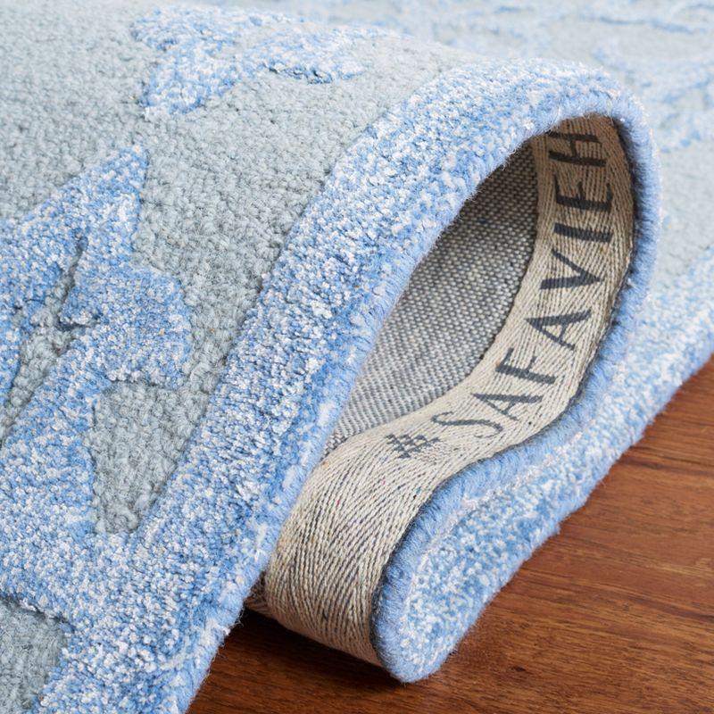 Bella BEL127 Hand Tufted Area Rug - Blue - 5'x5' - Safavieh.