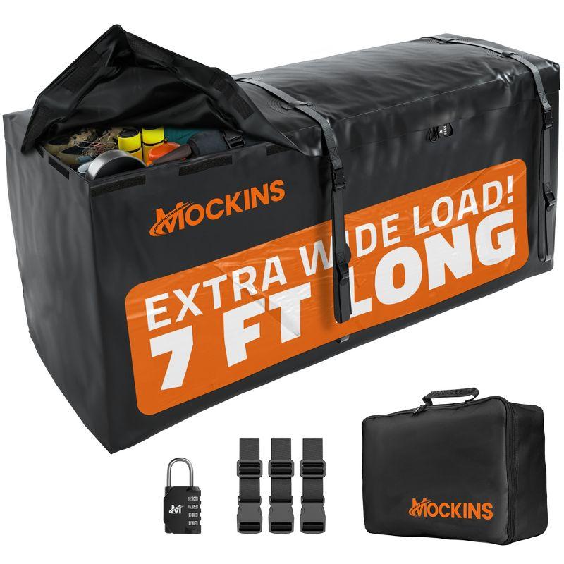 Mockins 40 Cu Ft Black Waterproof Hitch Cargo Bag with Straps and Lock