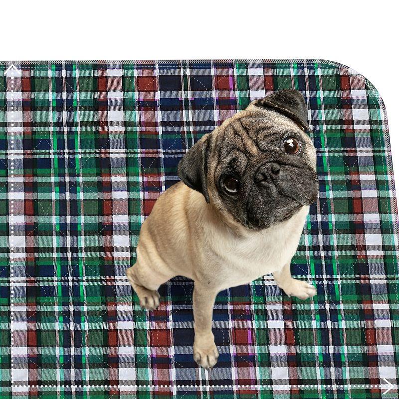 MaxProtect Highland Plaid Reusable Pee Pads for Dogs, Training Underpads - 34" x 36"