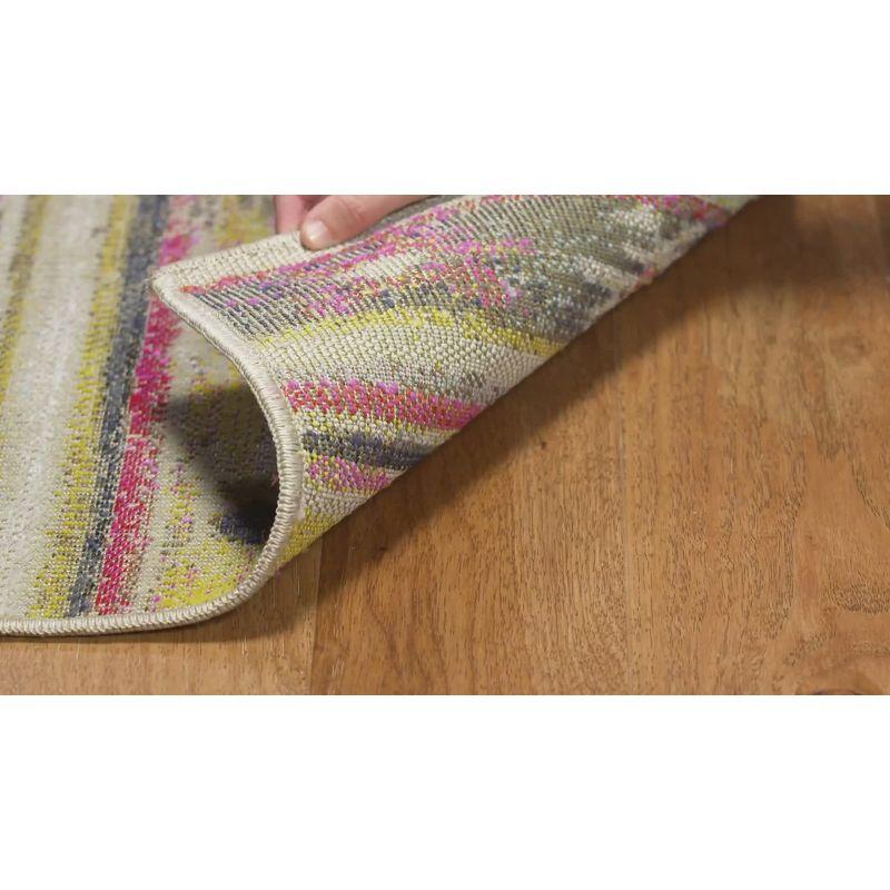 Transitional Multicolor Flatweave 3' x 5' Synthetic Area Rug