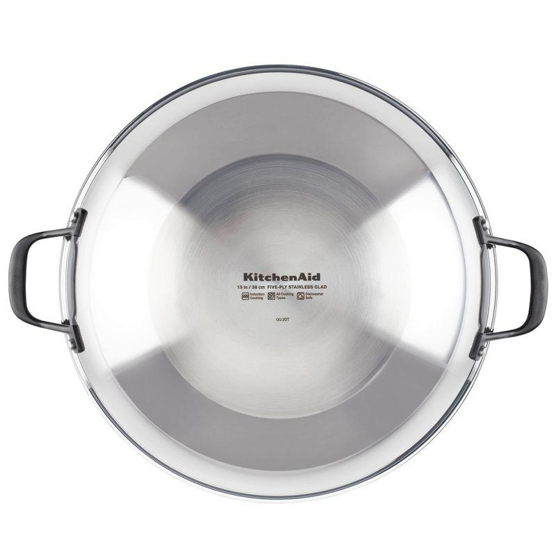 KitchenAid 5-Ply Clad Stainless Steel 15" Wok