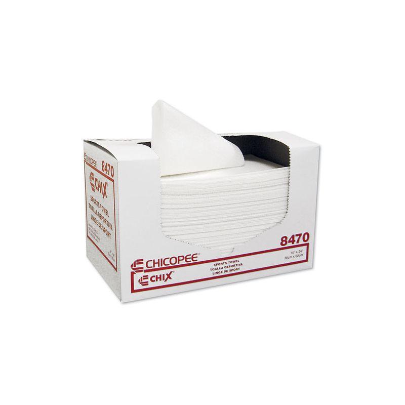 Chix Sports Towels, 14 x 24, White, 100 Towels/Pack, 6 Packs/Carton