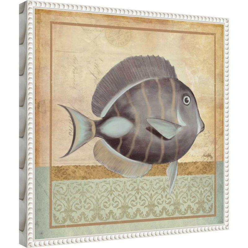 Amanti Art Vintage Fish II by Elizabeth Medley Framed Canvas Wall Art