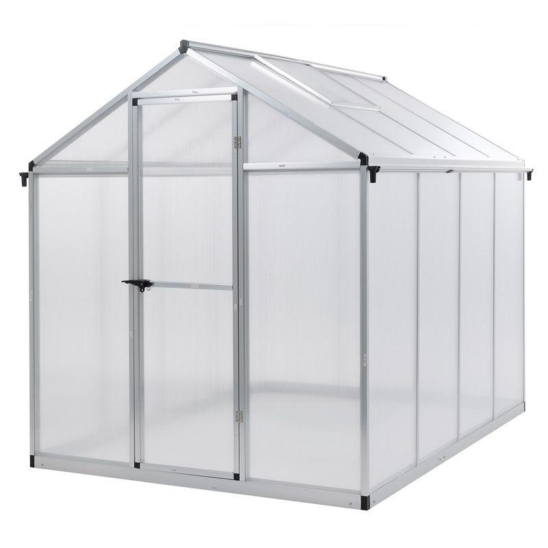 Aoodor Walk-in Greenhouse Polycarbonate Panel Hobby GreenhousesGarden