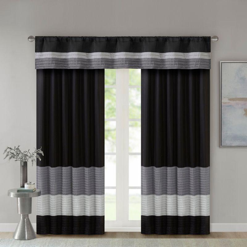 Madison Park Amherst Polyoni Pintuck Window Valance