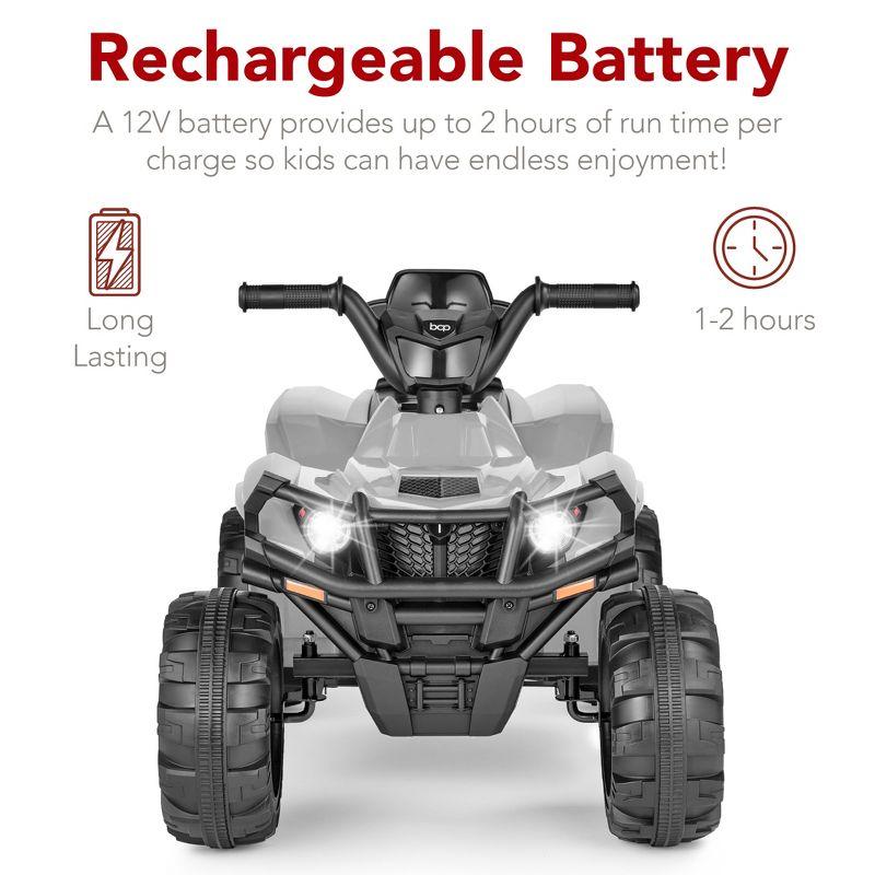 Best Choice Products 12V Kids Ride-On ATV Quad w/ Bluetooth, 2.4mph Max, Treaded Tires, LED Lights, Radio