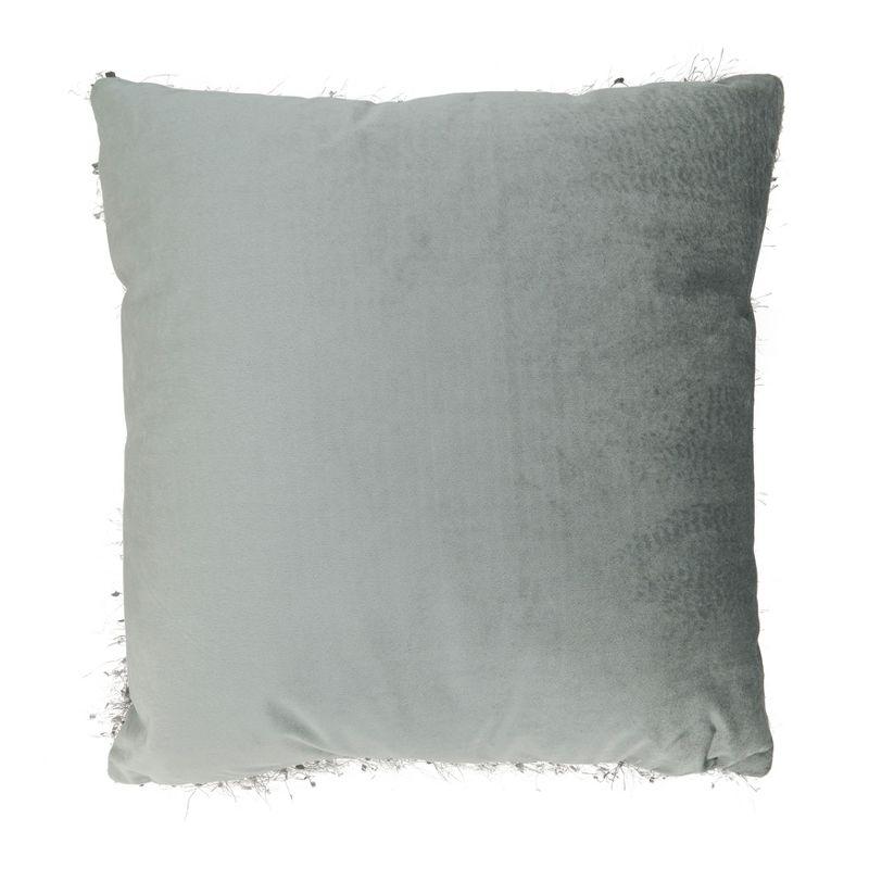 Saro Lifestyle Poly-Filled Throw Pillow With Shaggy Shimmer Design