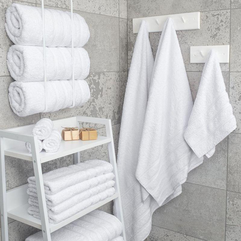 American Soft Linen 100% Cotton Luxury Turkish 4 Piece Bath Towel Set, 27x54 inches Soft Quick Dry Bath Towels for Bathroom